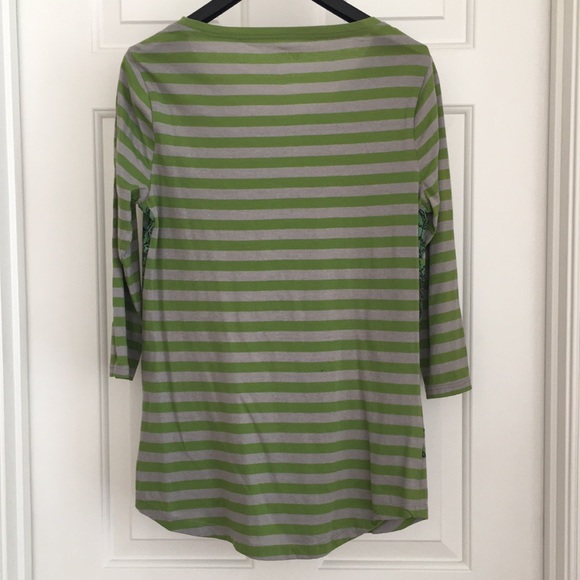 New Directions Top Size Small Green Striped 3/4 Sleeves NWOT - Picture 5 of 9
